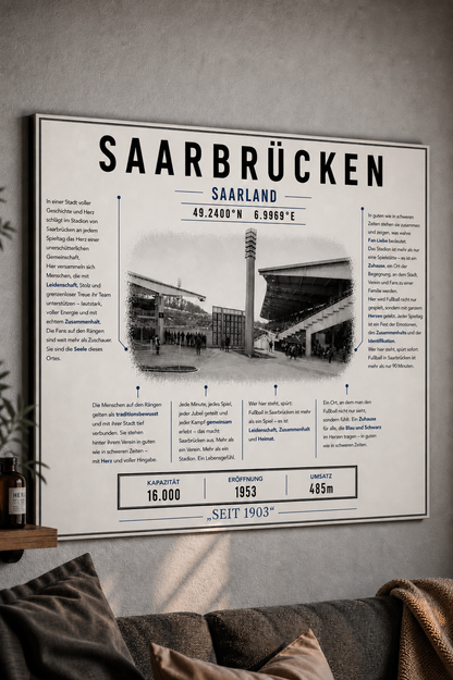 Saarbrücken Stadion Leinwand