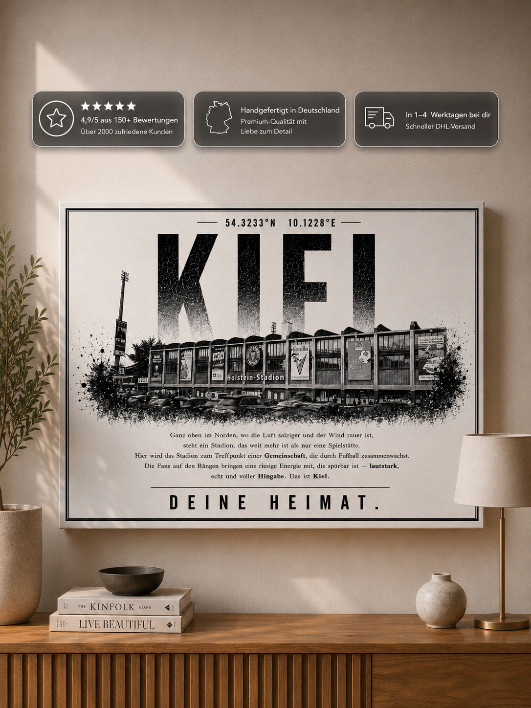 Kiel Stadion Leinwand
