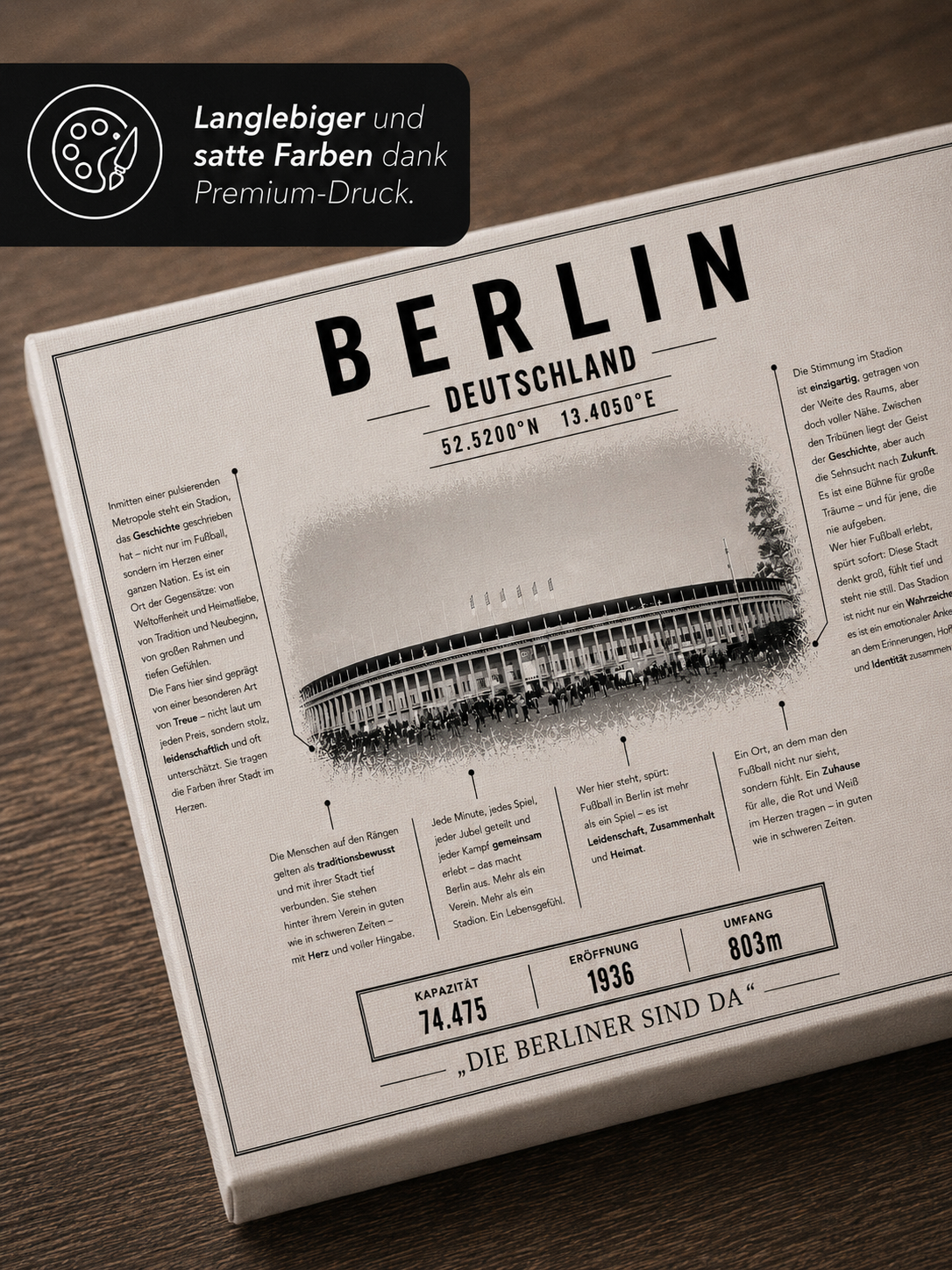 Berlin Hertha Stadion Leinwand