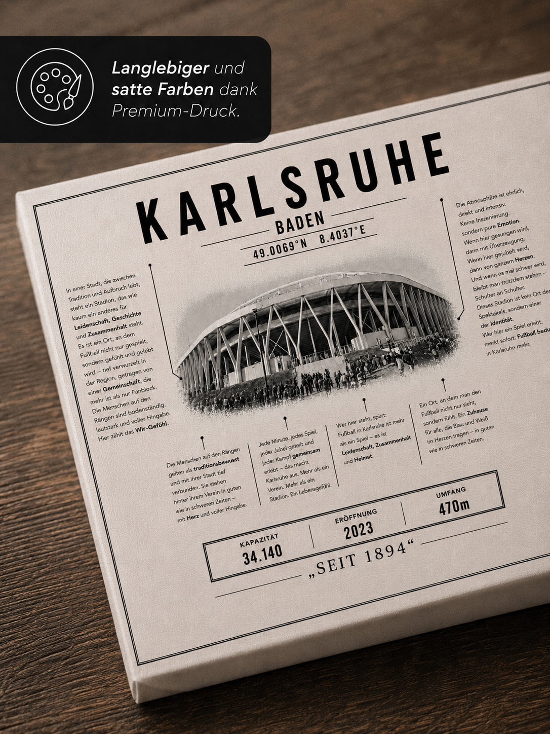 Karlsruhe Stadion Leinwand – Detailansicht 3