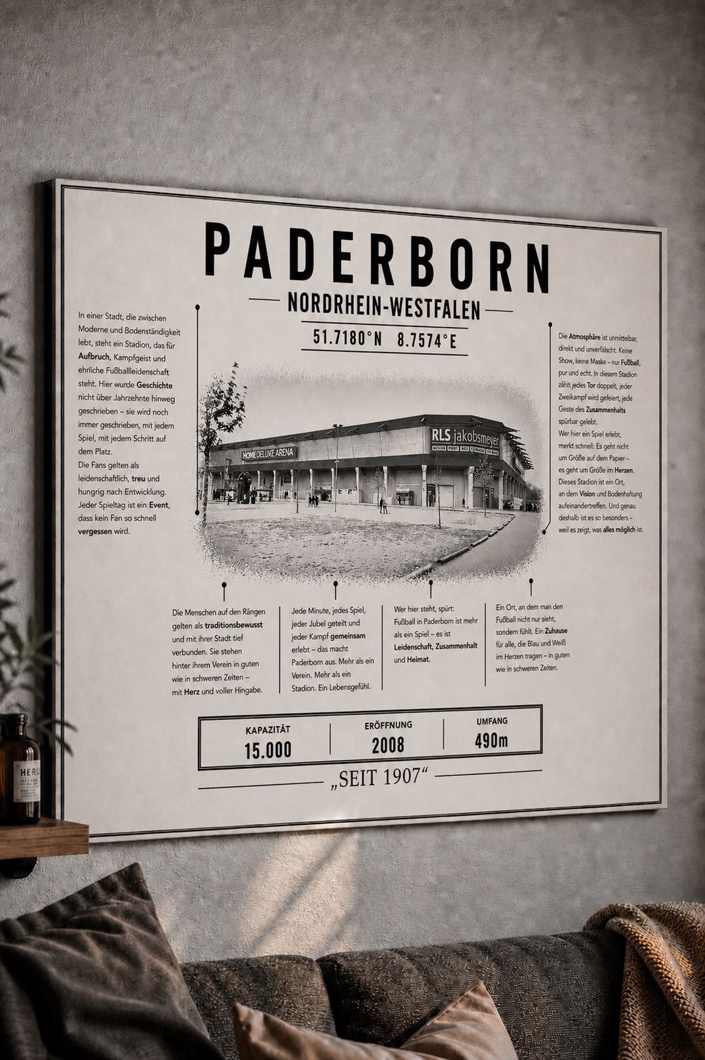 Paderborn Stadion Leinwand