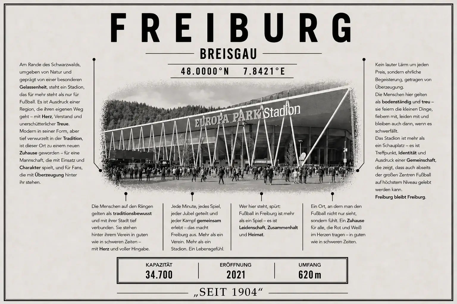 Freiburg Stadion Leinwand