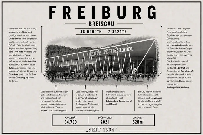 Freiburg Stadion Leinwand