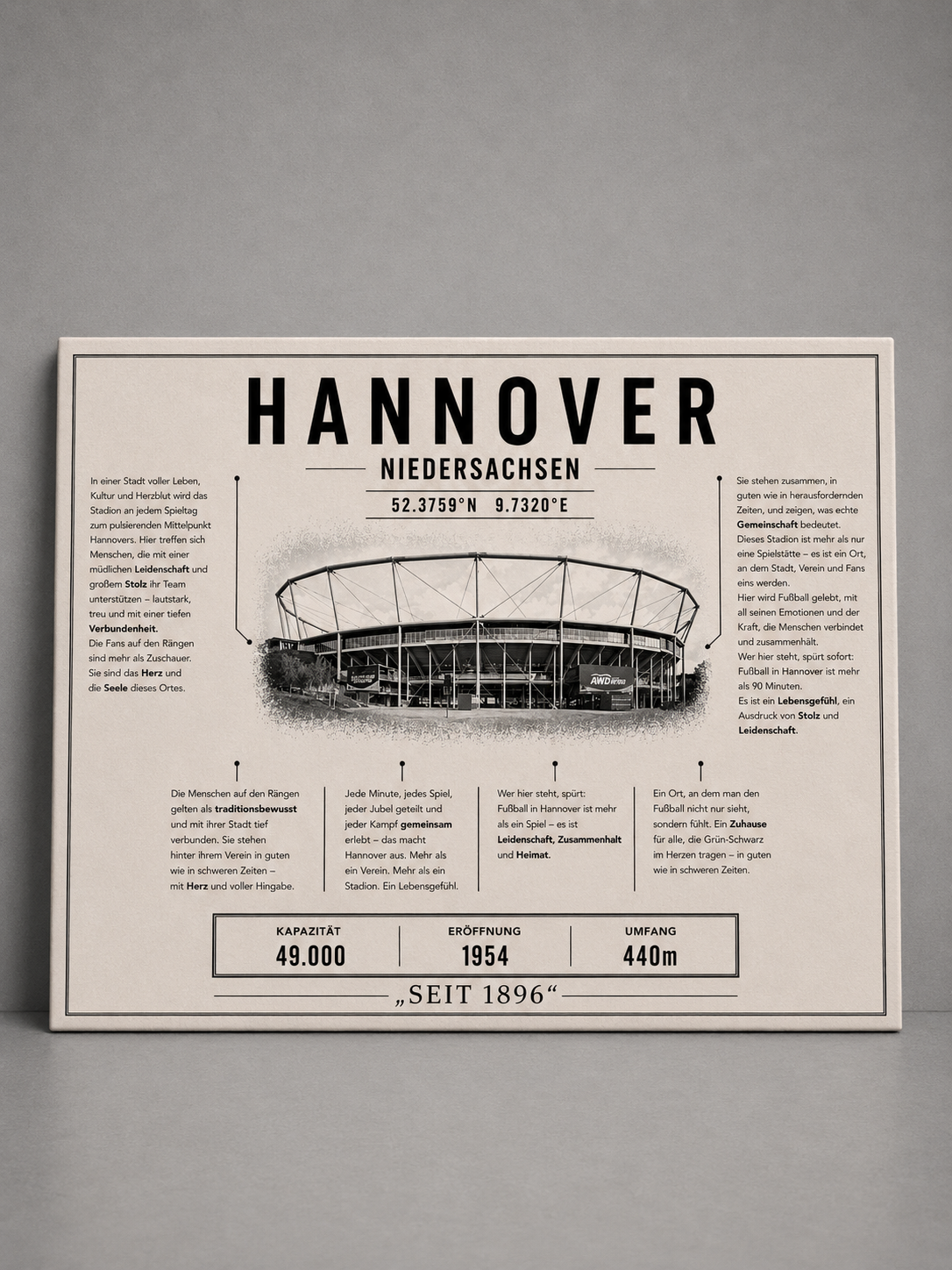 Hannover Stadion Leinwand