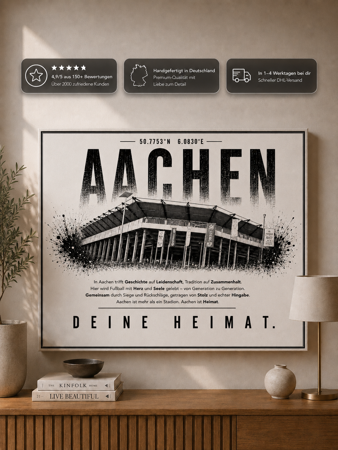 Aachen Stadion Leinwand – Detailansicht 1