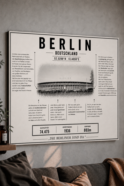 Berlin Stadion Leinwand