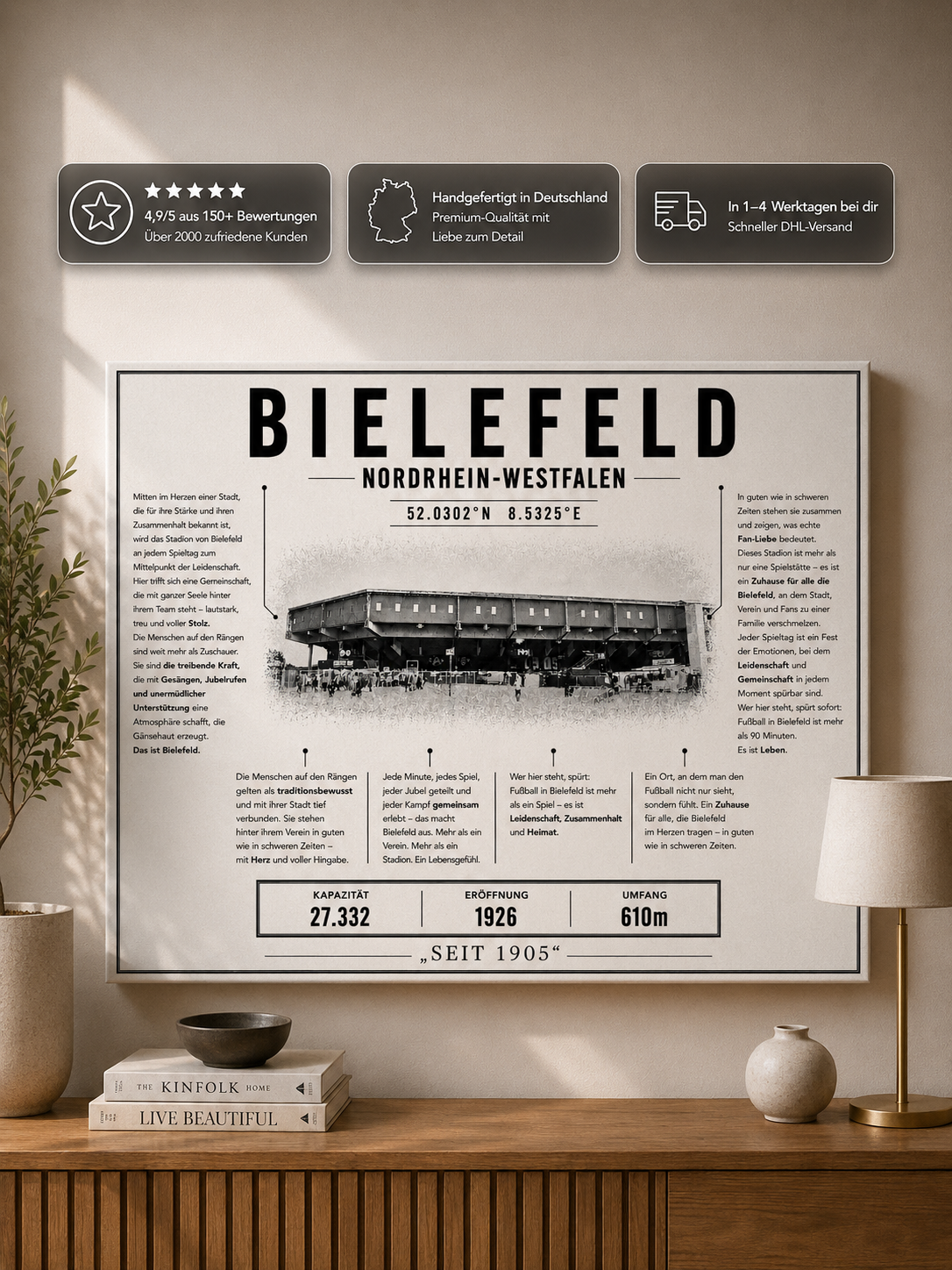 Bielefeld Stadion Leinwand