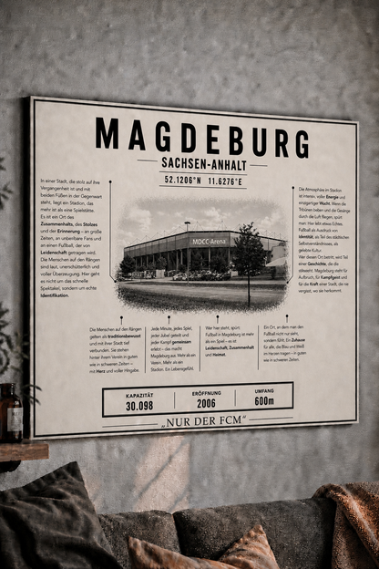 Magdeburg Stadion Leinwand