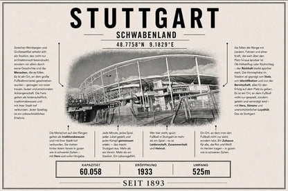 Stuttgart Stadion Leinwand