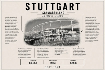 Stuttgart Stadion Leinwand