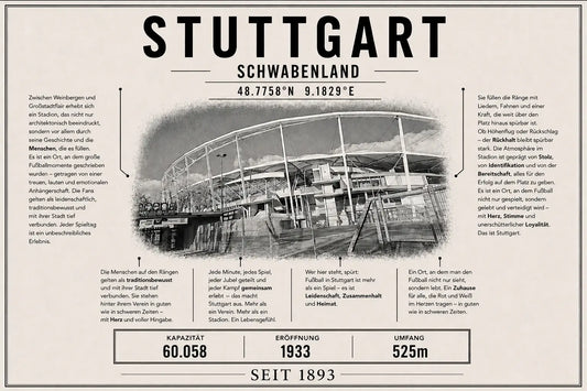 Stuttgart Stadion Leinwand