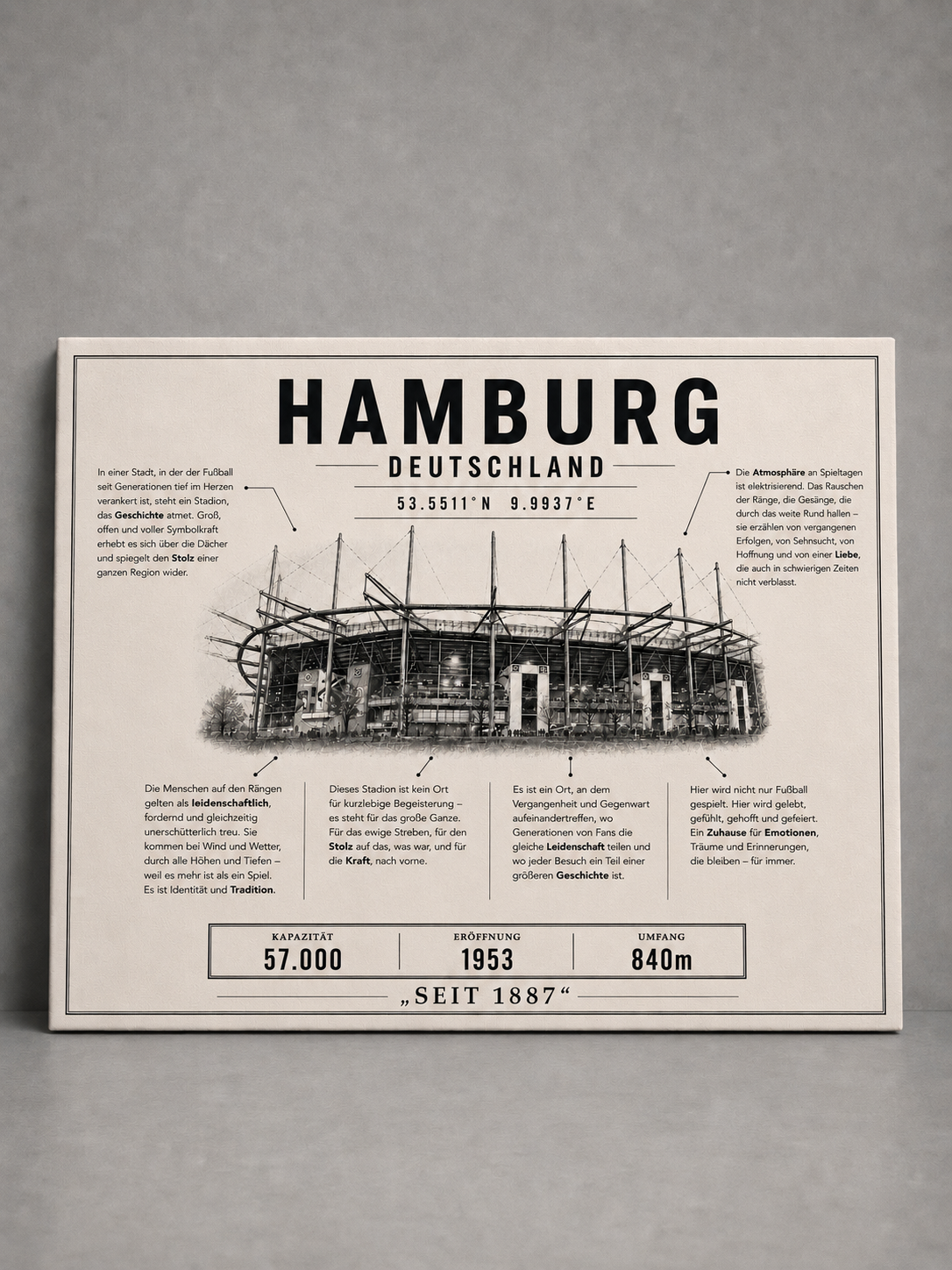 Hamburg Stadion Leinwand