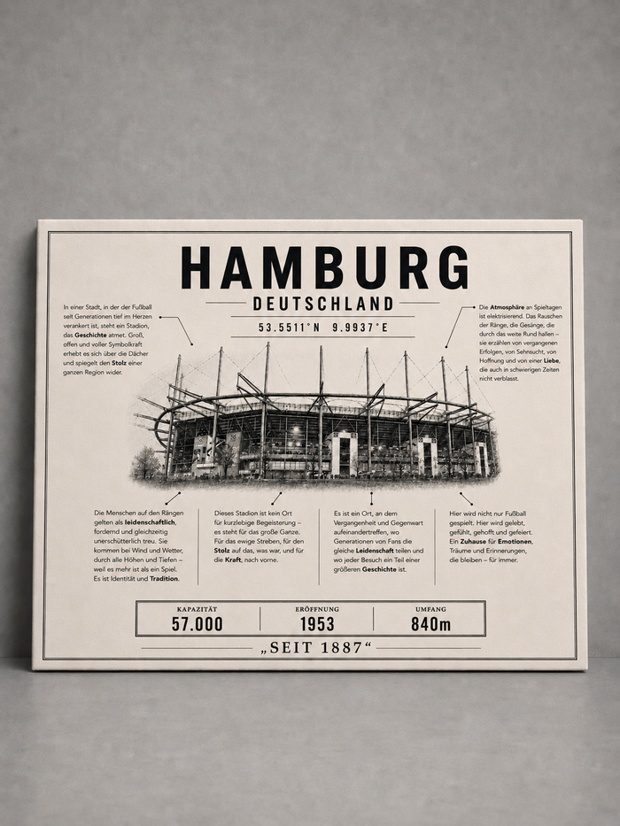 Hamburg Stadion Leinwand