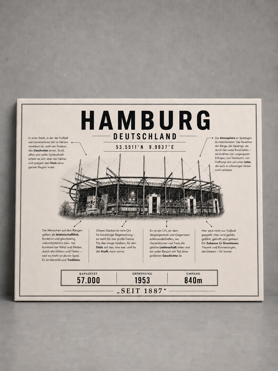 Hamburg Stadion Leinwand