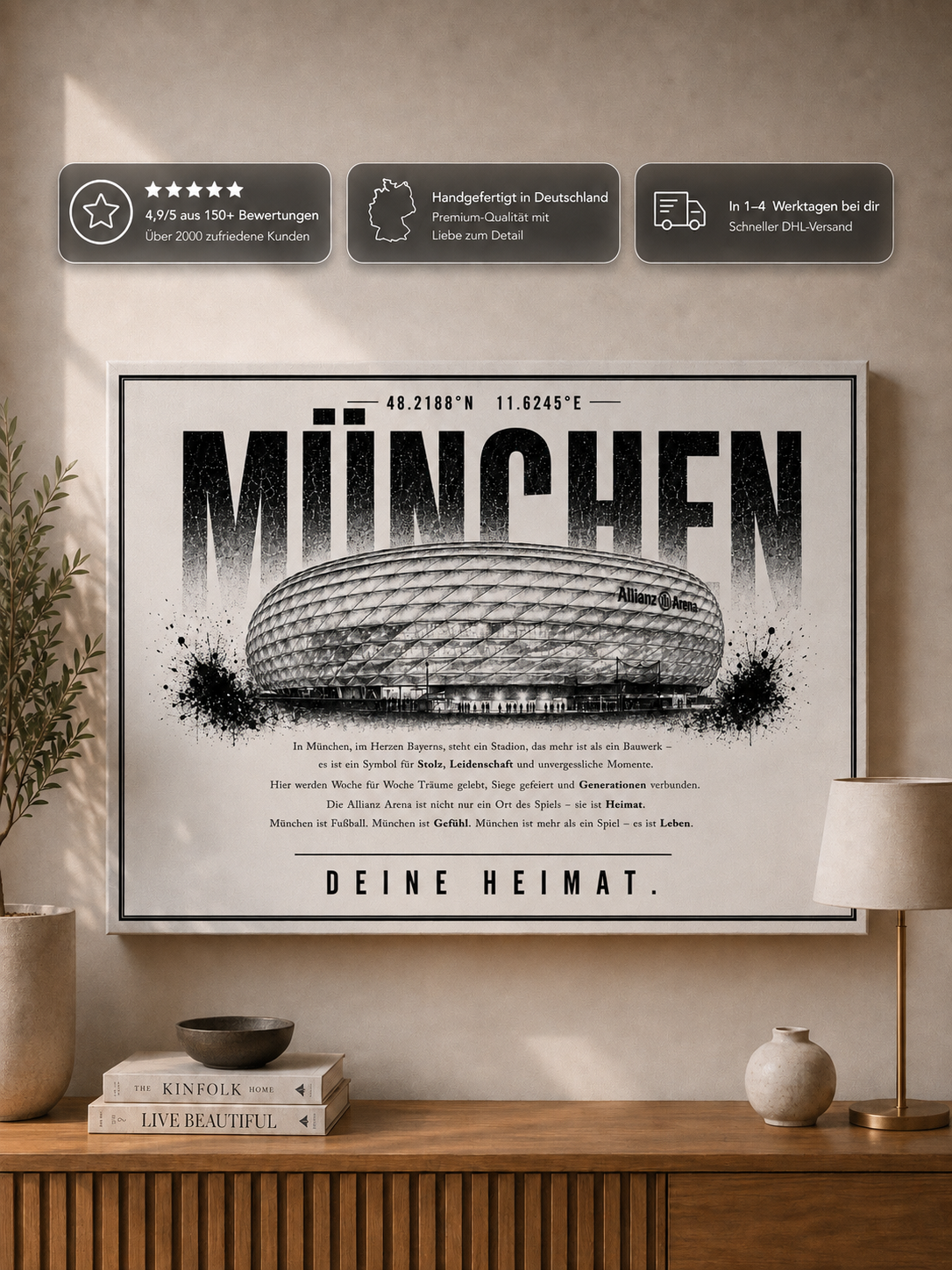 München Stadion Leinwand – Detailansicht 1