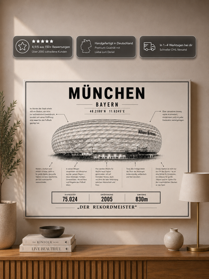 München Stadion Leinwand