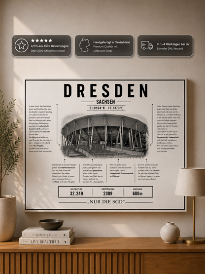 Dresden Stadion Leinwand