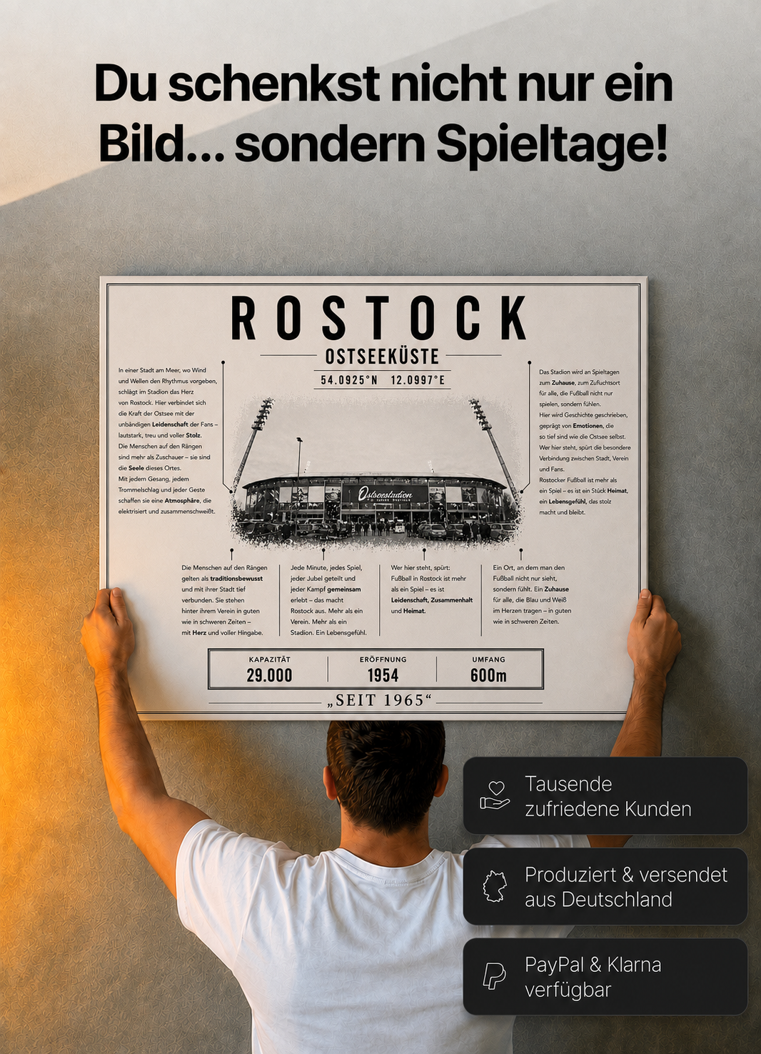 Rostock Stadion Leinwand