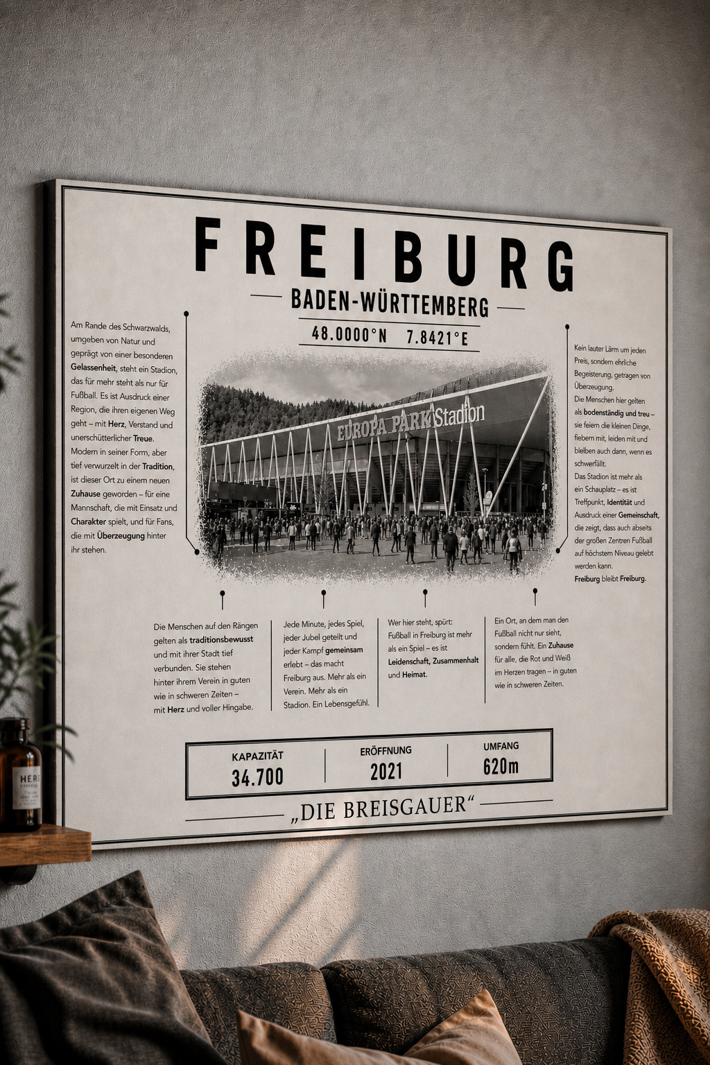 Freiburg Stadion Leinwand
