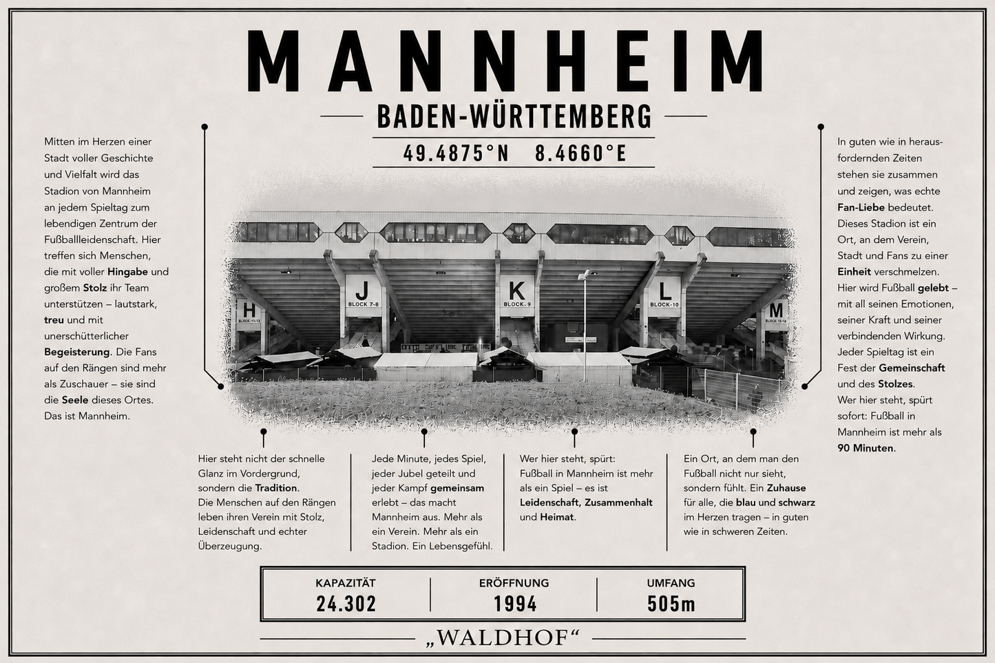 Mannheim Stadion Leinwand
