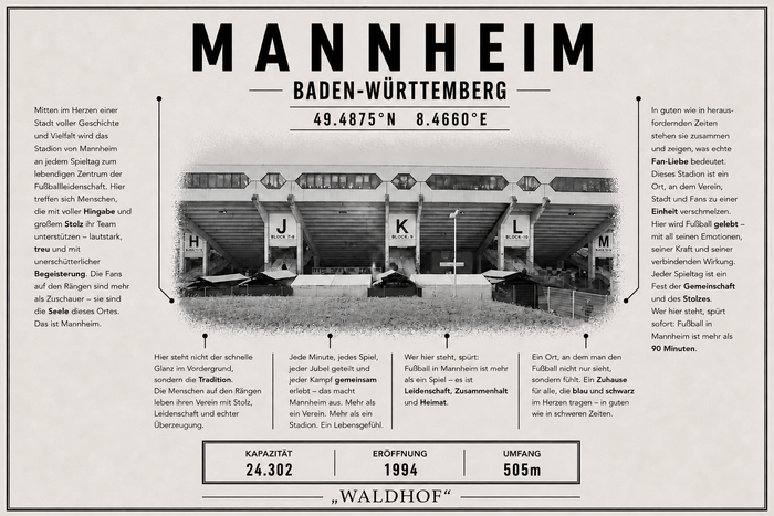 Mannheim Stadion Leinwand