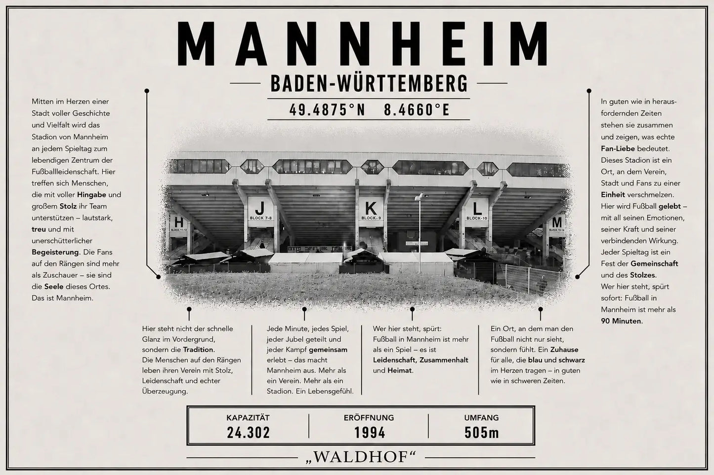 Mannheim Stadion Leinwand