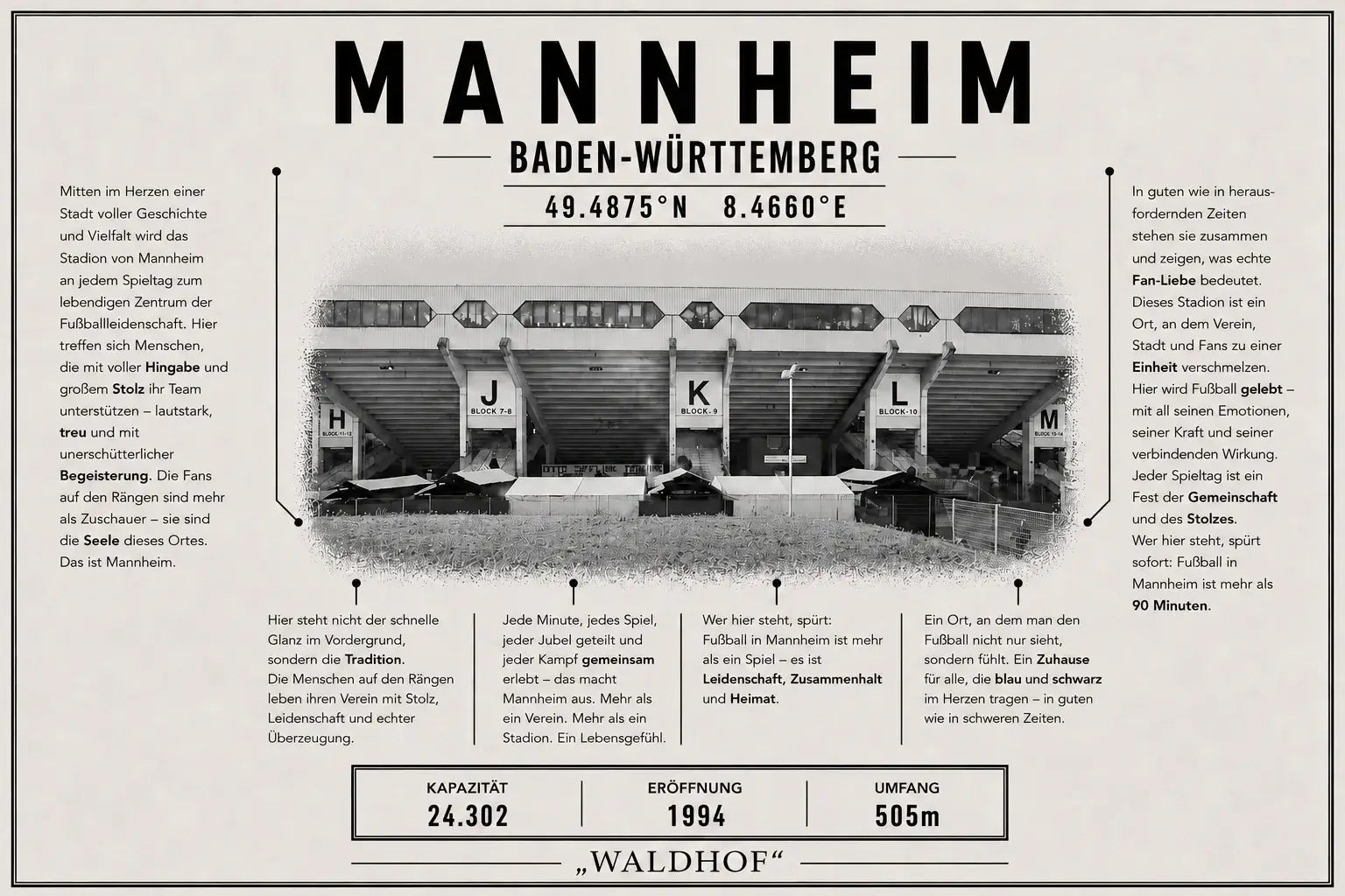 Mannheim Stadion Leinwand