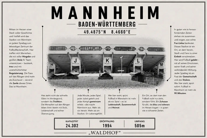 Mannheim Stadion Leinwand