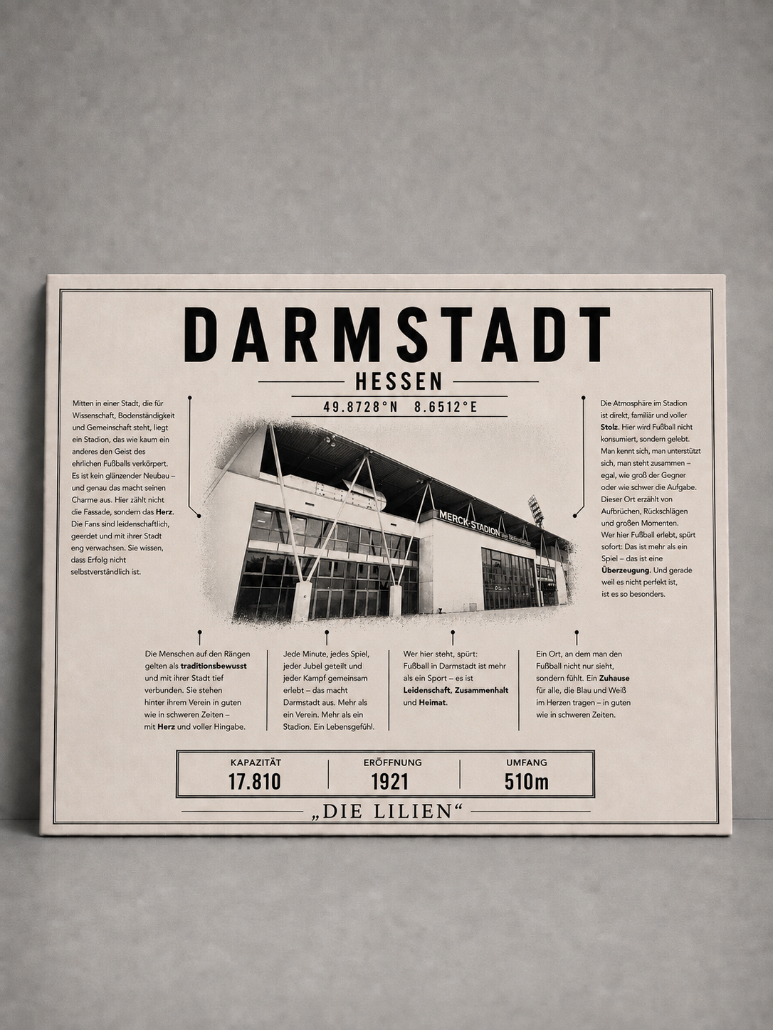 Darmstadt Stadion Leinwand
