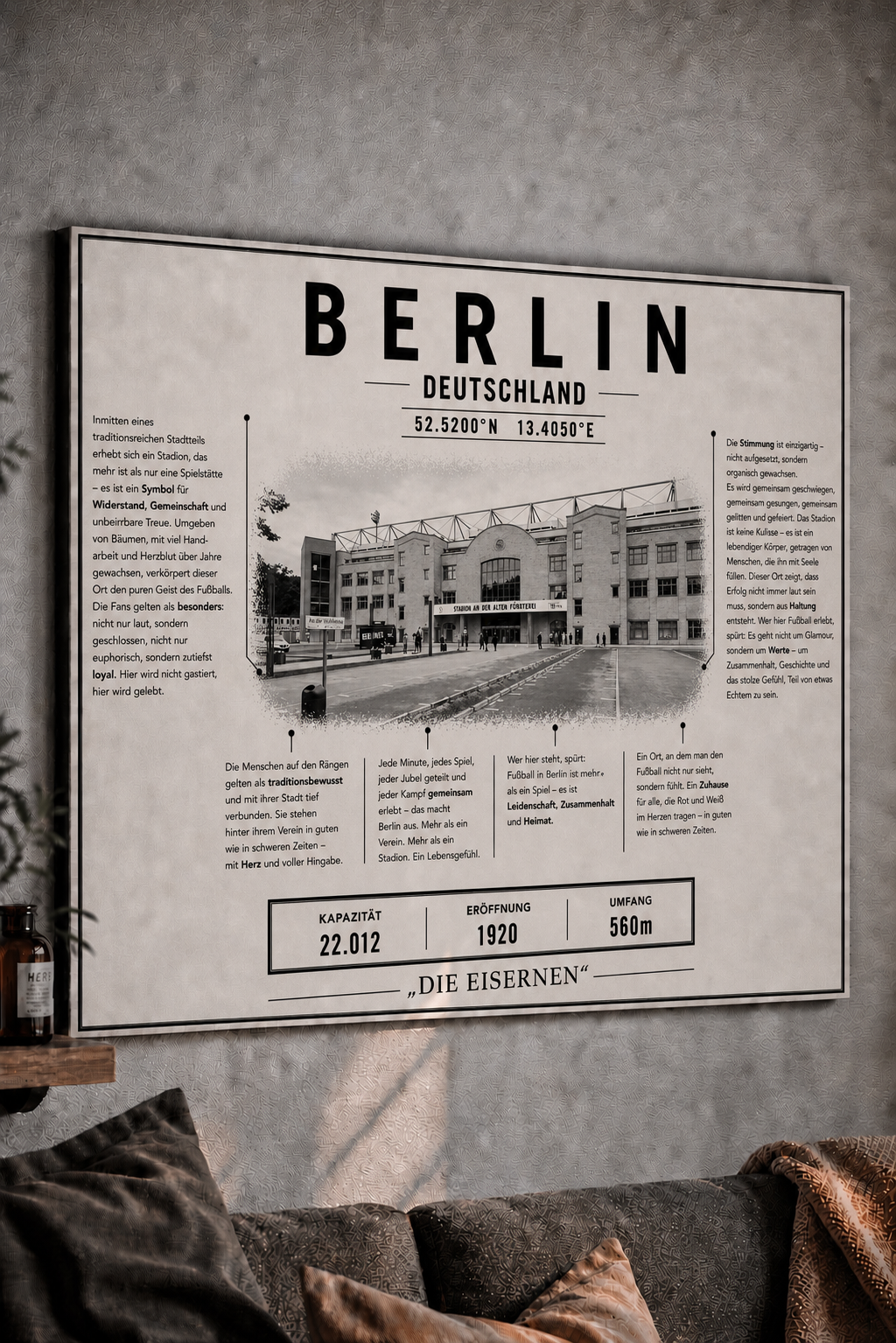 Berlin Stadion Leinwand