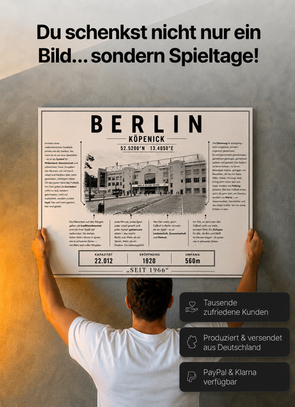 Berlin Union Stadion Leinwand
