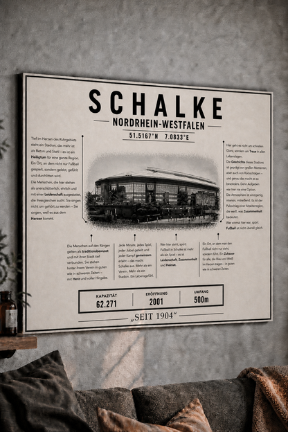 Schalke Stadion Leinwand