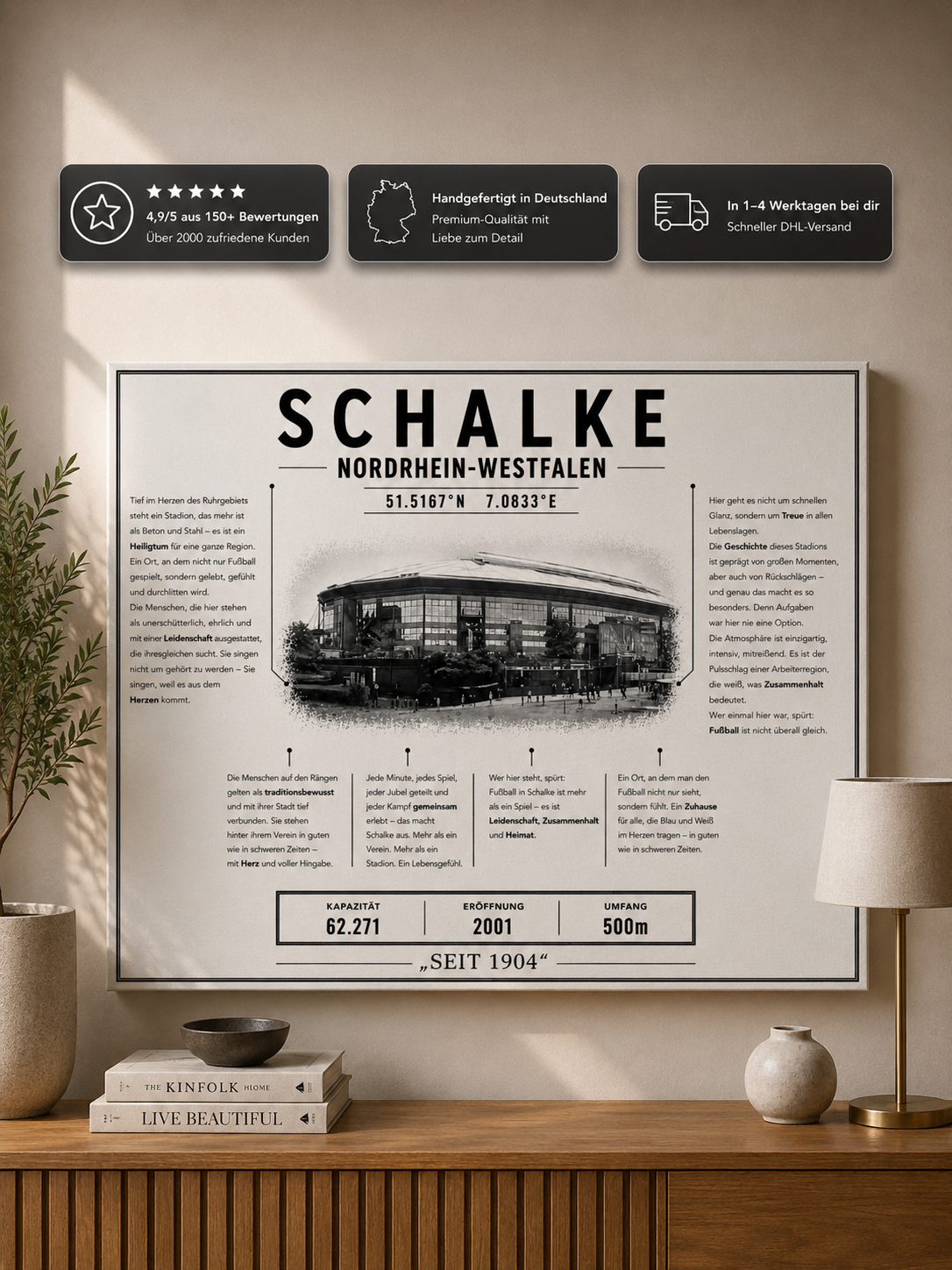 Schalke Stadion Leinwand