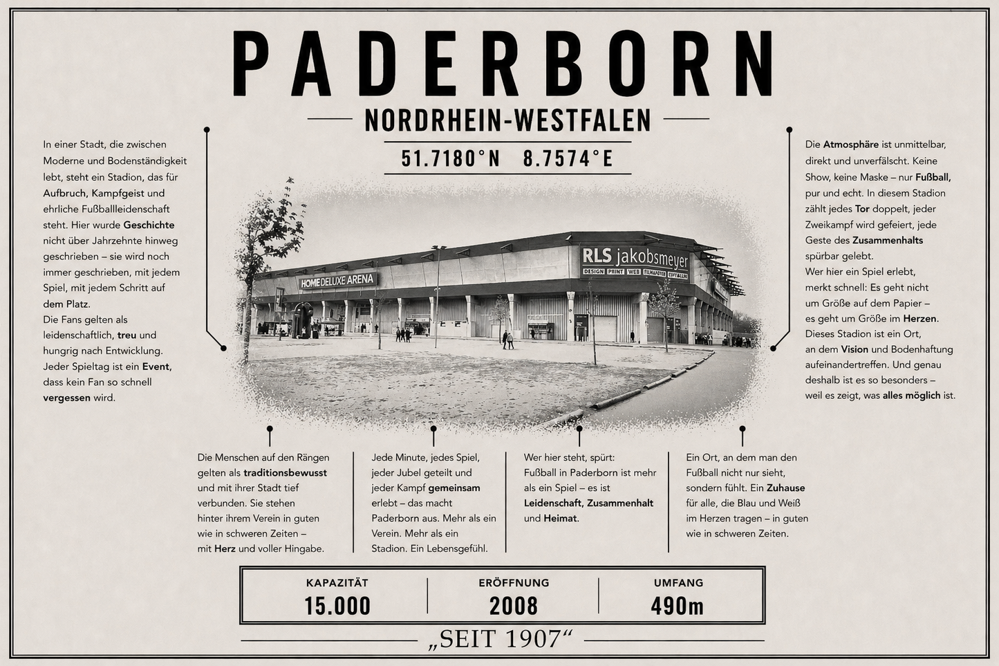 Paderborn Stadion Leinwand