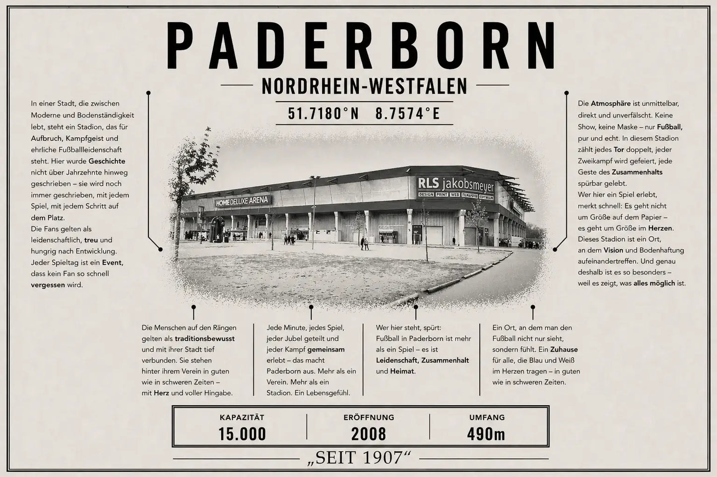 Paderborn Stadion Leinwand