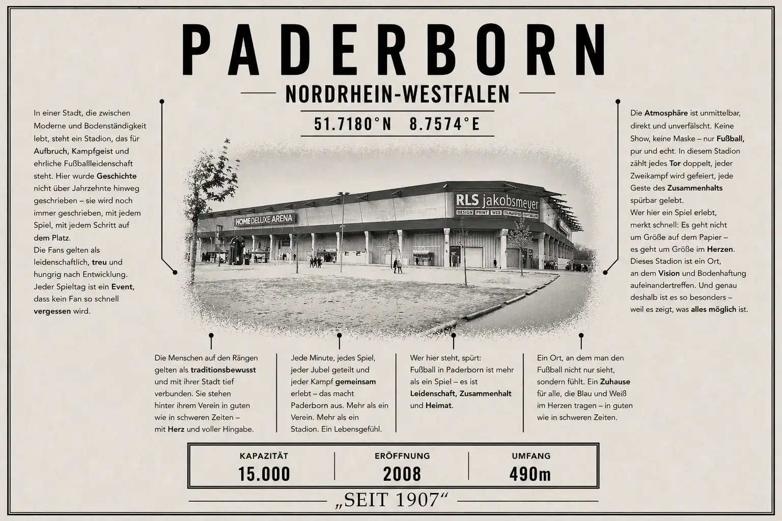 Paderborn Stadion Leinwand