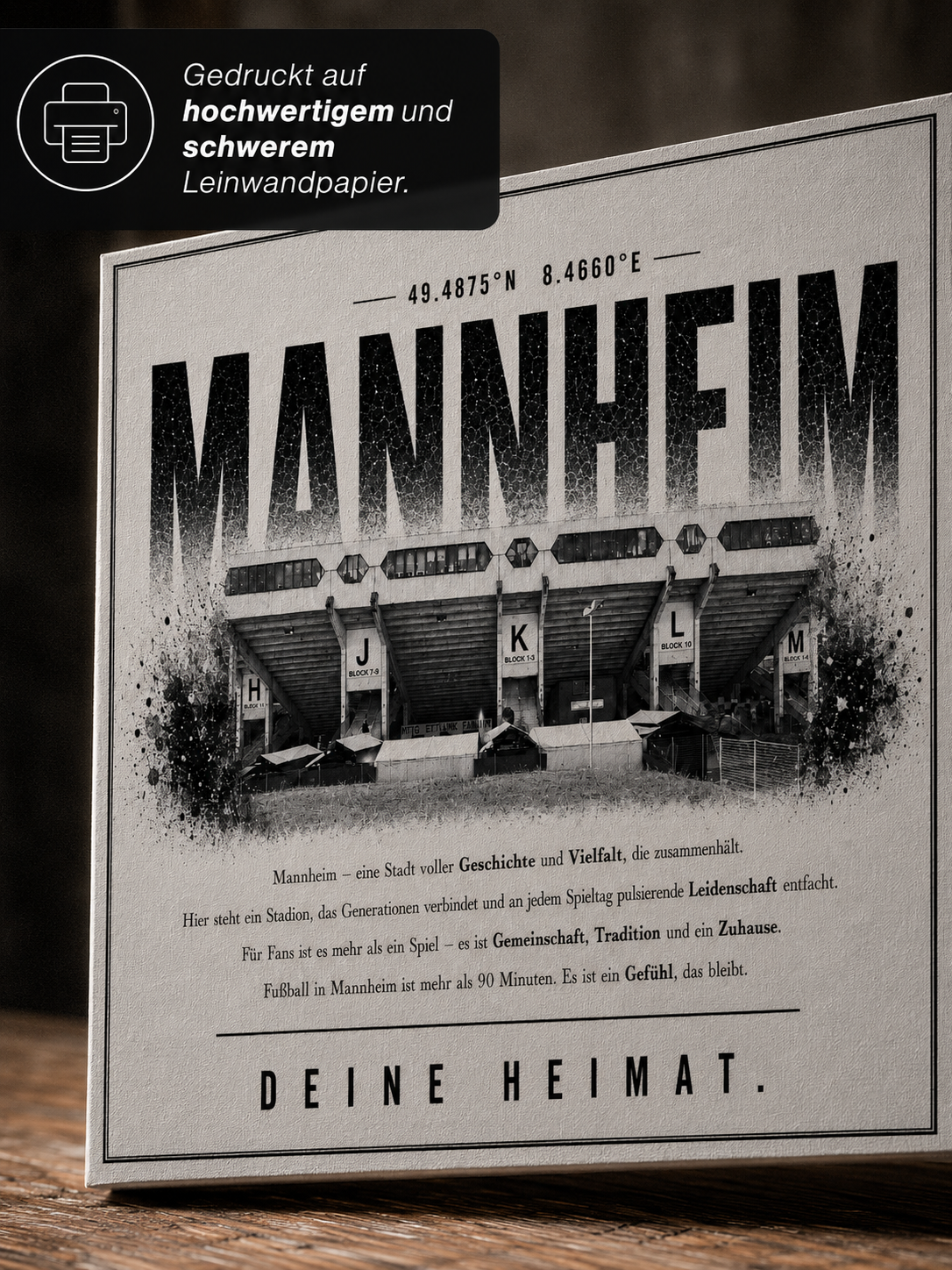 Mannheim Stadion Leinwand