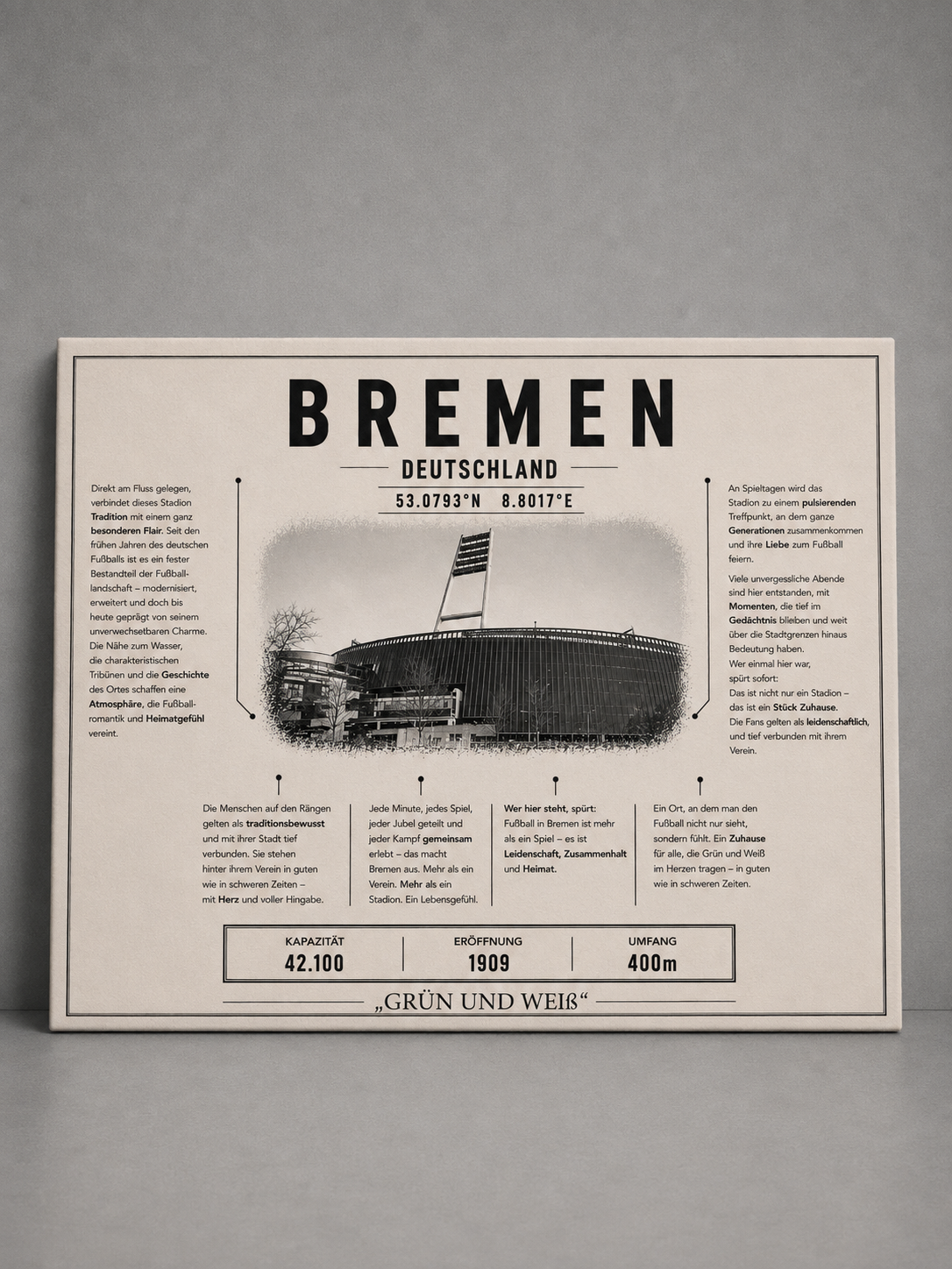 Bremen Stadion Leinwand