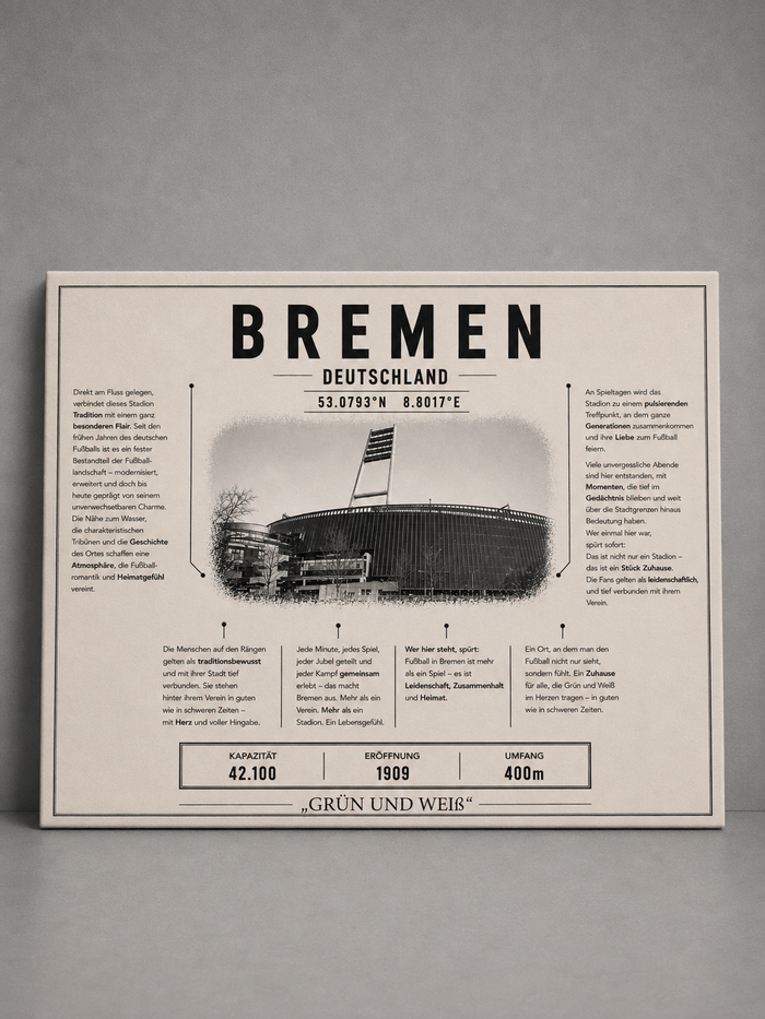 Bremen Stadion Leinwand