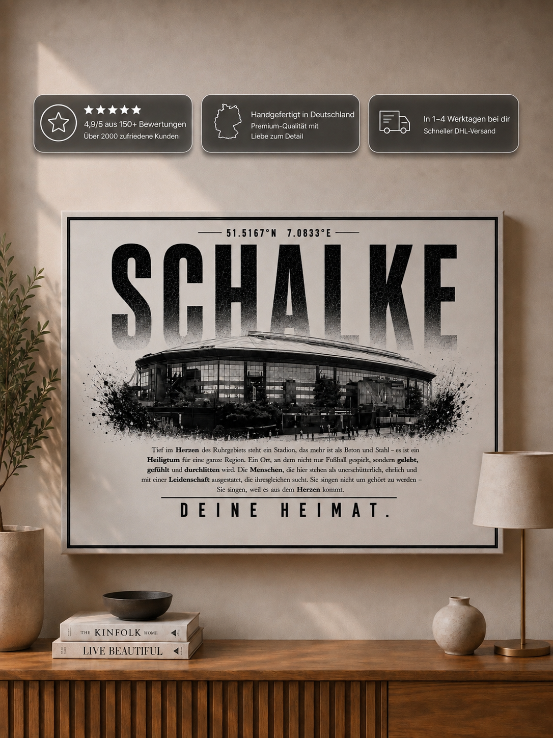 Schalke Stadion Leinwand