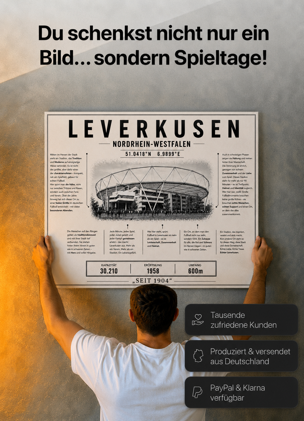 Leverkusen Stadion Leinwand
