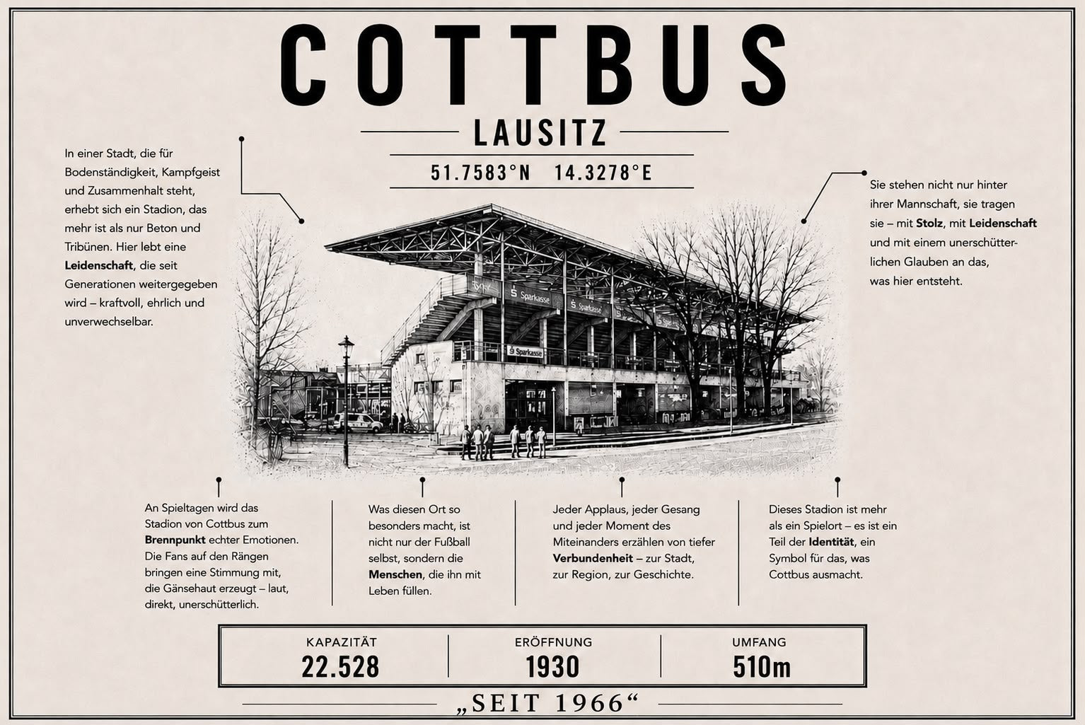 Cottbus Stadion Leinwand