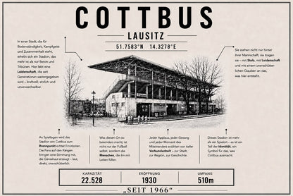 Cottbus Stadion Leinwand