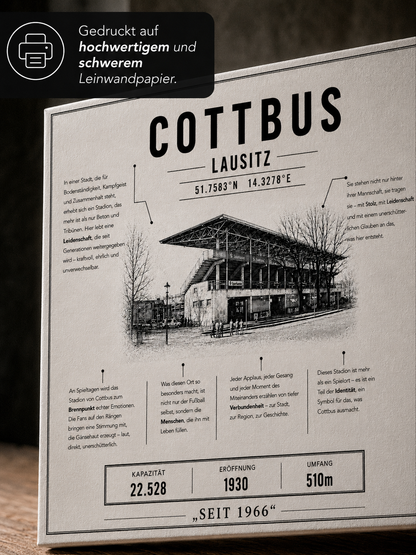 Cottbus Stadion Leinwand