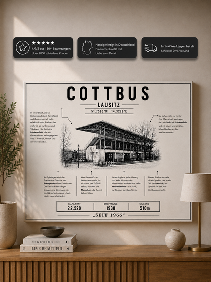 Cottbus Stadion Leinwand