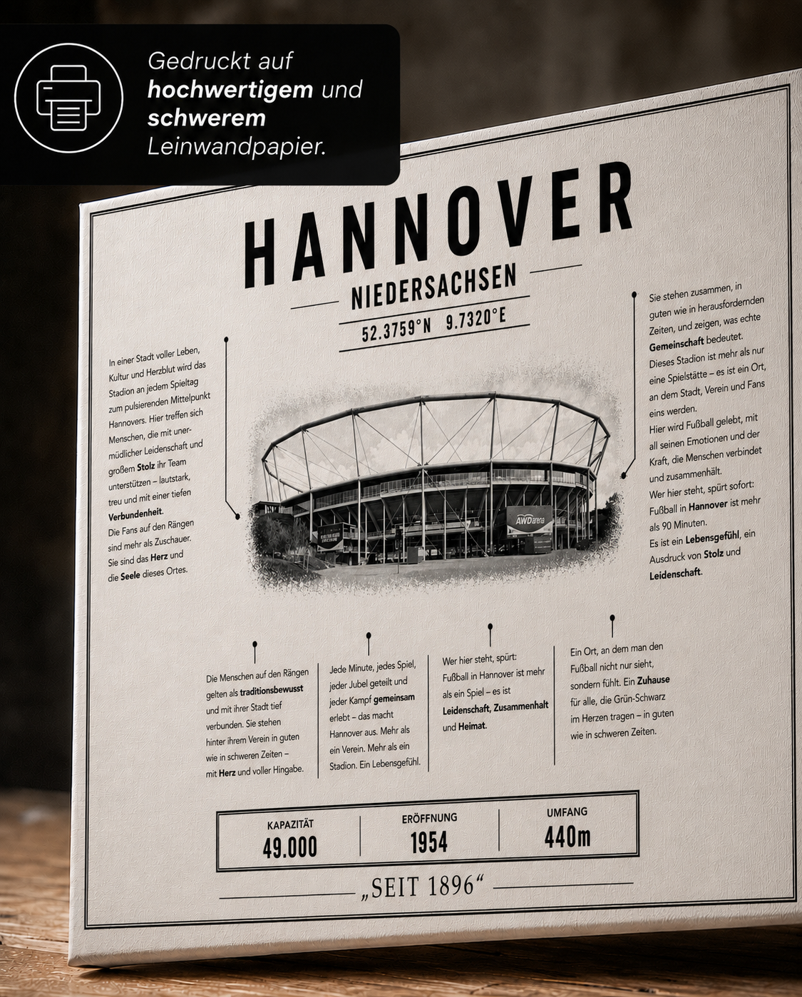 Hannover Stadion Leinwand