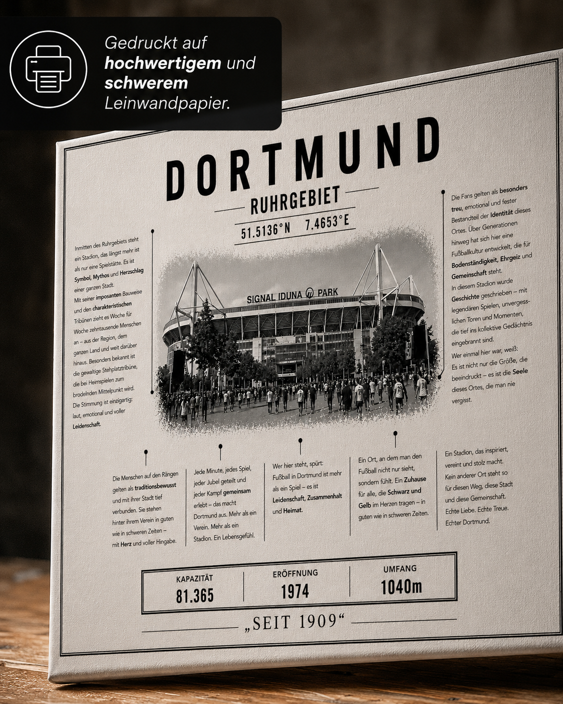 Dortmund Stadion Leinwand