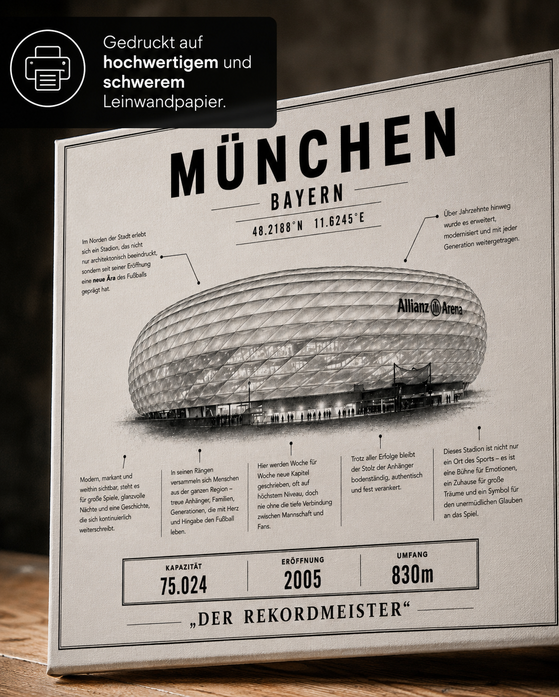 München Stadion Leinwand