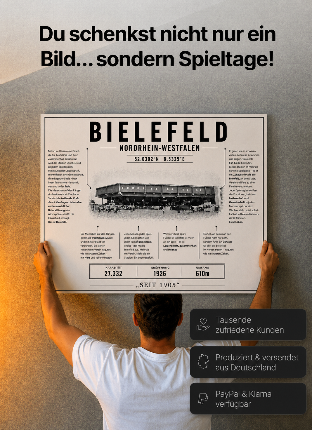 Bielefeld Stadion Leinwand