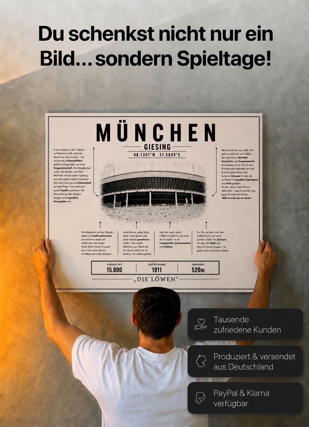München Stadion Leinwand